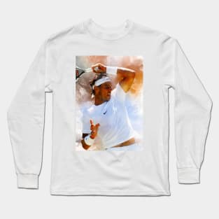 Rafael Nadal Watercolor Long Sleeve T-Shirt